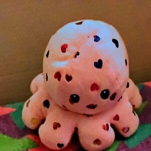Colorful Heart-Patterned Plush Octopus Toy